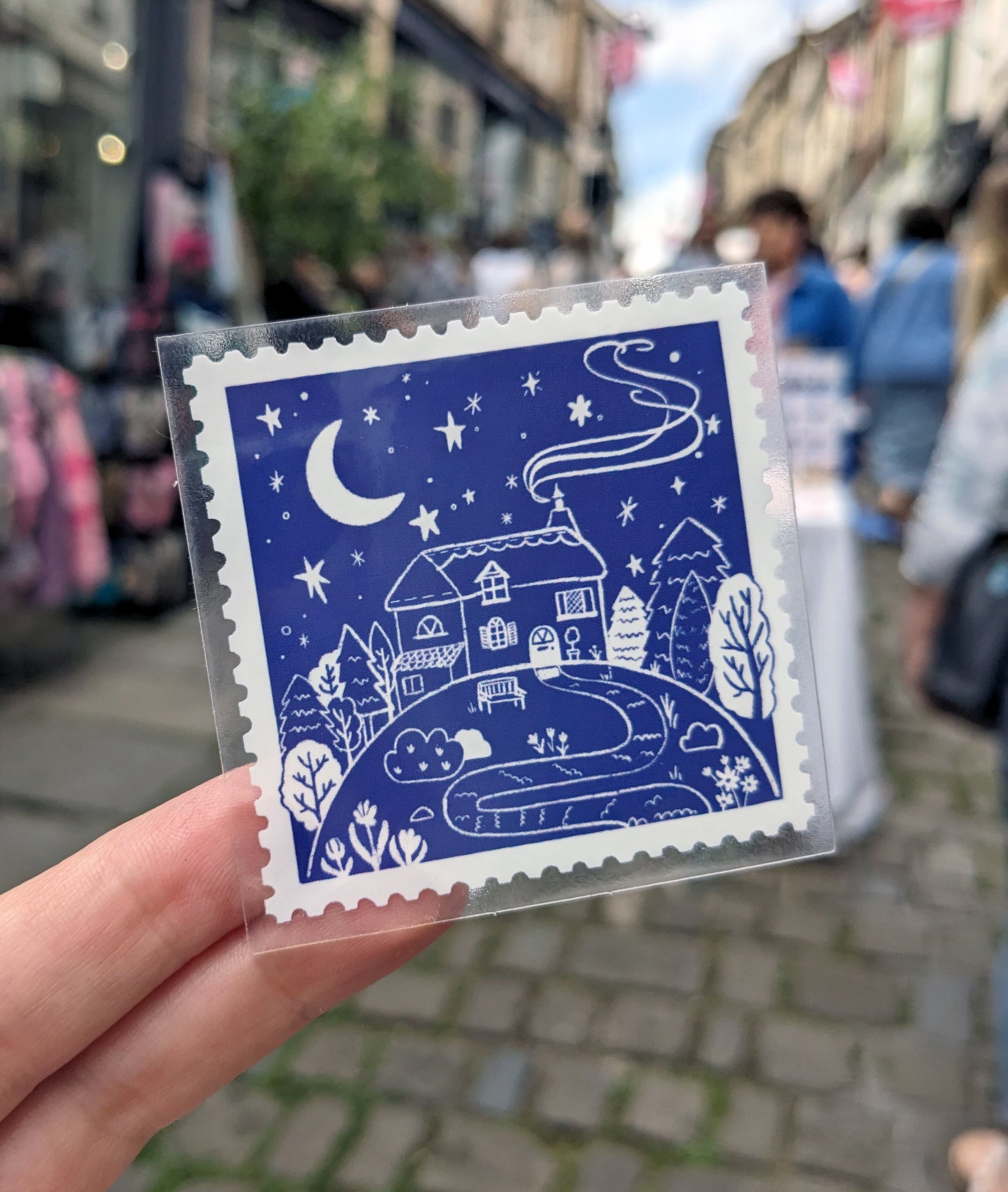 Moonlight Cottage Vinyl Sticker