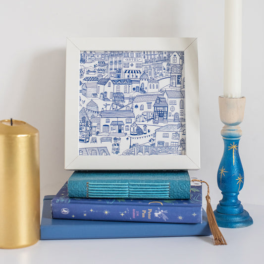 "This Charming Blue Town" Limited edition art print
